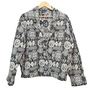Chico's Design Tapestry Jacket Womens 12 Bohemian Boho Western Aztec Equestrian